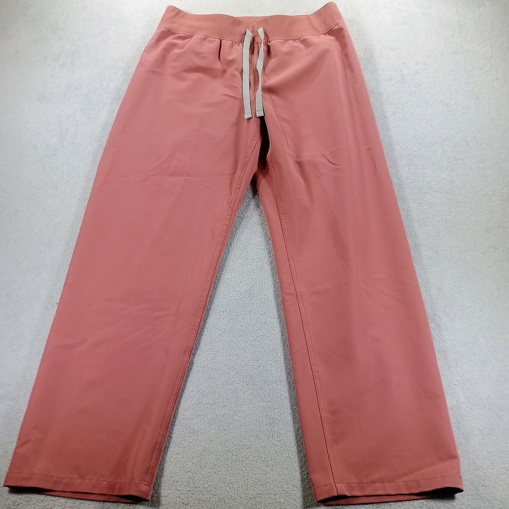 FIGS Women Livingston Scrub Pants Mauve L/P Straight Leg Drawstring